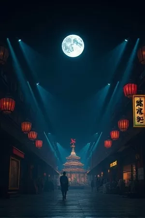 《回声走廊》竖版封面，空旷楼道尽头亮着一盏感应灯